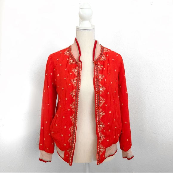 Anthropologie Jackets & Blazers - Anthropologie Conditions Apply Embroidered Jacket